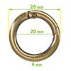 West Coast Paracord Metal Spring Gate O-Rings - Make Jewelry, Accessories, Apparel, and More (Bronze, 3/4 Inch - 25 Pack) view 3