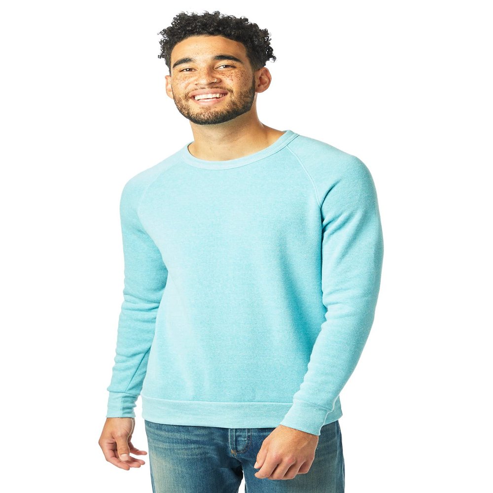 Alternative Men's Champ Fleece Sweatshirt, Eco Aqua, Small