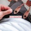 AYOSUSH Mens Suspenders Leather Button with Strong Clips Brown Classic Groomsmen view 2