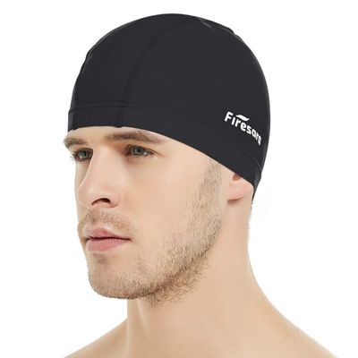 Firesara Fabric Swim Cap, High Elasticity Swimming Cap Keeps Hair Clean Breathable Fit Both Long Hair Short Hair, Swim Caps Woman Girls Men Kids One Size Hat