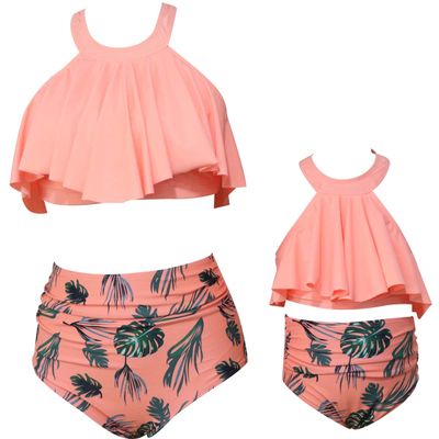 Baby Girls Swimsuits Mommy and Me Swimsuits 2 Pieces Family Matching Swimsuit