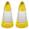 Flow Premium Rubber Short Blade Fins for Swim and Lap Training - Youth Sizes for Kids, Young Men, and Women (M 7-9 (Yellow)) view 2