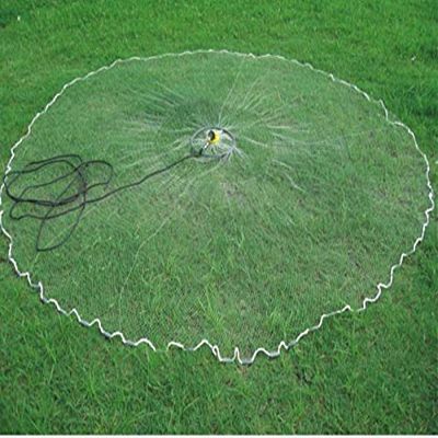 8186 American Type Hand-Knitted Nylon Monofilament Cast Nets, Ready to Fish, Natural White