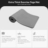 BalanceFrom All-Purpose 1-Inch Extra Thick High Density Anti-Tear Exercise Yoga Mat with Carrying Strap (Gray) view 2