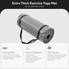 BalanceFrom All-Purpose 1-Inch Extra Thick High Density Anti-Tear Exercise Yoga Mat with Carrying Strap (Gray) view 3