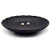 AUEAR, A5 Melamine Trinket Dish Decorative Jewelry Tray Ring Holder Organizer for Keys Food Safe Dishware Black (Leaf Style 1) view 1