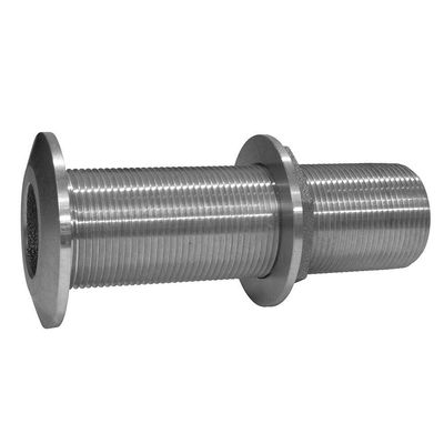 GROCO 3/4" Stainless Steel Extra Long Thru-Hull Fitting w/Nut