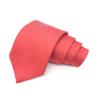 Men's New Striped Jacquard Ties Trad Solid Color Necktie Business Tie, Wedding Tie (A19 red) view 3