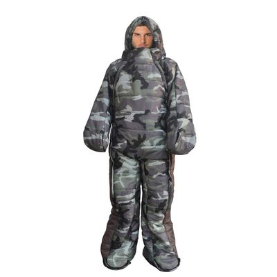 Adult Camping Wearable Sleeping Bag Jacket with Feet and Sleeves, Warm Waterproof Windproof Sleeping Suit for Camping, Hiking and Outdoors,Compression Sack Include,XL
