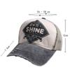 AMOYER Unisex Distressed Cotton Dad Hat Adjustable Baseball Cap Snapback Jewel Shine Printed Trucker Hat view 4