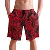 visesunny Red Rose Floral Men Beach Shorts Hot Summer Swim Trunks Sports Swimming Bathing Suits with Mesh Lining view 2