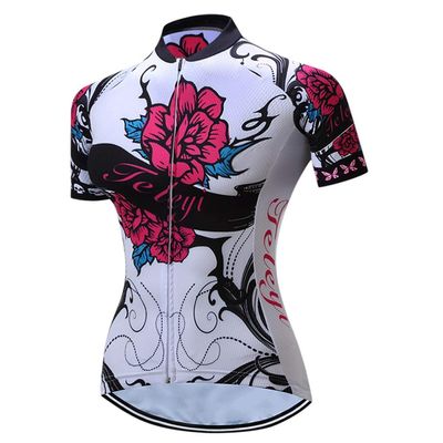 Women's Cycling Jersey Bike Short Sleeve Tops Quick Dry Bicycle Clothing for Sport