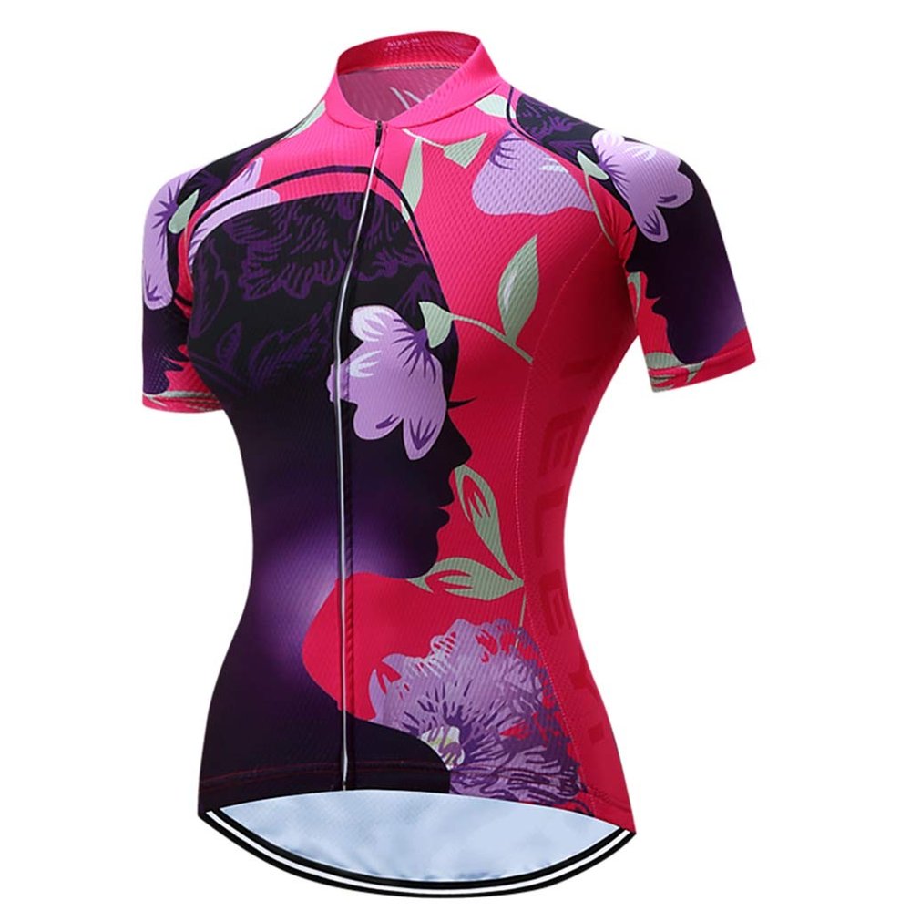 Women's Cycling Jersey Bike Short Sleeve Tops Quick Dry Bicycle Clothing for Sport
