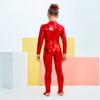 Kepblom Girls Shiny Metallic Mock Neck Unitard Long Sleeve Zipper Back One Piece Bodysuit Costume view 3
