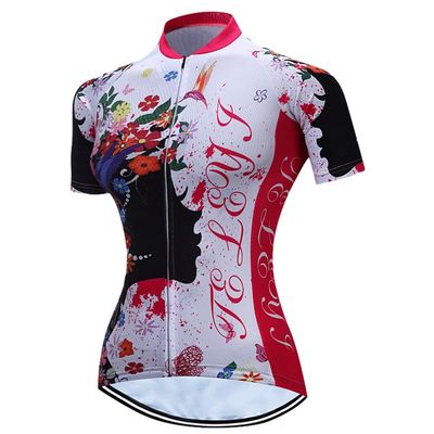 Women's Cycling Jersey Bike Short Sleeve Tops Quick Dry Bicycle Clothing for Sport