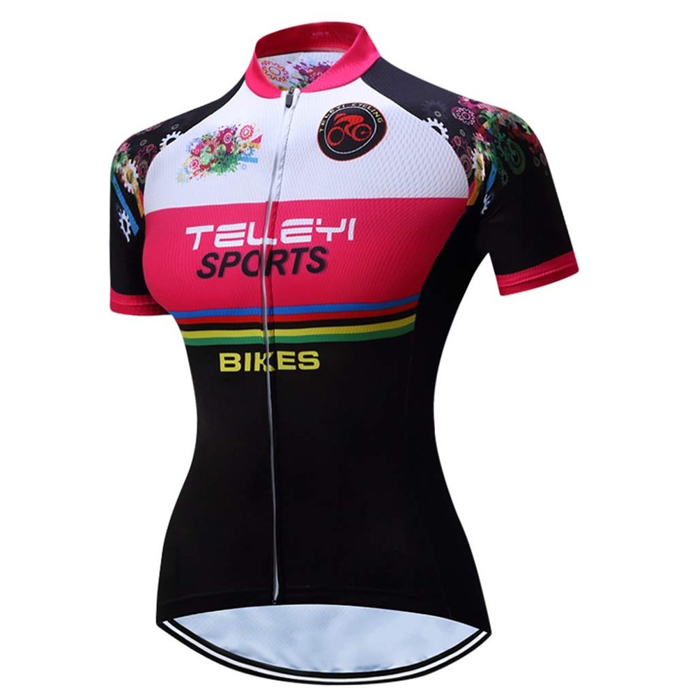 Women's Cycling Jersey Bike Short Sleeve Tops Quick Dry Bicycle Clothing for Sport