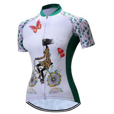 Women's Cycling Jersey Bike Short Sleeve Tops Quick Dry Bicycle Clothing for Sport