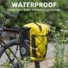 ROCKBROS Bike Pannier Waterproof 27L Large Capacity Bike Bag Rear Rack Waterproof for Grocery Touring Cycling Yellow*2 view 2