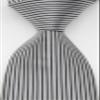 Geotae Zerun New Classic Men's Striped Silk Tie Necktie (Silver Grey/Black) view 4