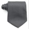 Geotae Zerun New Classic Solid Checks Paisley JACQUARD WOVEN Silk Men's Tie Necktie (Check Black White) view 2