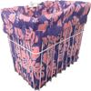 Bike Basket Liner Waterproof, Universal Fit for Most Bike Baskets, Stylish 2in1Tote, Bike Basket Cover, EBiKE Front Wire Or Wicker Bike Baskets Fits Up to 15x12x10 (Purple Punch Hibiscus) view 1