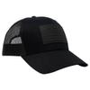 13 STRIPES American Flag Hat  Leather Patch Mesh Back Snapback Hat for Men & Women USA Flag Trucker Hat, Casual Unisex Hat - Blackout