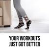 Go2Socks Go2 Running Socks | Athletic Low Show Ankle Socks for Men and Women (3Pk Grey&Black, L) view 2