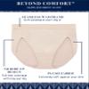 Vanity Fair womens Beyond Comfort Hi Cut Panties Briefs, Seamless Waist - White, 6 US view 4
