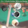 VGEBY Pocket Pool Chalk Holder,Chalk Box Bullet Pool Stick Pocket Chalker 2 in 1 Pool Pool Snooker Splint Pricker Tool view 3
