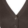 Urban CoCo Women's Cropped Cardigan V-Neck Button Down Knitted Sweater 3/4 Sleeve (Coffee, XL) view 4