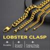 Cuban Link Chain for Men, 14K Gold Plated Cuban Chain Necklaces 6mm, Hip hop Chain Men Jewelry Gift 30 Inch view 4
