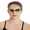 ARENA Unisex Cobra Ultra Swipe Racing Swim Goggles for Men and Women Swipe Anti-Fog Technology Polycarbonate Mirror Lens, Yellow Copper/Black view 4