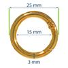 West Coast Paracord Metal Spring Gate O-Rings - Make Jewelry, Accessories, Apparel, and More (Gold, 3/4 Inch - 25 Pack) view 3