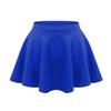 Loxdonz Girls Kids Casual Mini Stretch Waist Flared Plain Pleated Skater Skirt (9-10 Years, Royal Blue) view 1