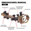 TOPOINT ARCHERY CNC Aluminum 5 Pins Or 7 Pins .019" Tool-Less Bow Sight with Micro Adjust Detachable Bracket LED Sight Light Left and Right Hand (PRO 5 PINS, CAMO) view 2