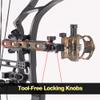 TOPOINT ARCHERY CNC Aluminum 5 Pins Or 7 Pins .019" Tool-Less Bow Sight with Micro Adjust Detachable Bracket LED Sight Light Left and Right Hand (PRO 5 PINS, CAMO) view 4