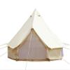 UNISTRENGH 4 Seasons Large Luxury Bell Tents Glamping Waterproof Cotton Canvas Yurt Family Tents for Outdoor Camping Hiking Birthday Party (Diameter: 4M/13.1ft) view 1
