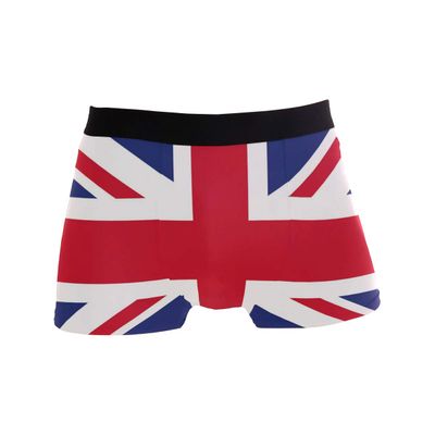 Use4 Union Jack British Flag Men's Underwear Regular Leg Boxer Brief Medium
