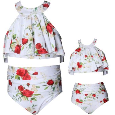 Baby Girls Swimsuits Mommy and Me Swimsuits 2 Pieces Family Matching Swimsuit