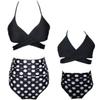 Baby Girls Swimsuits Mommy and Me Swimsuits 2 Pieces Family Matching Swimsuit Black White view 1