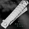 TACTICAL GEARZ Damascus Pocket Knife for EDC, Solid Tc4 Titanium Handle, Multi-Layered Damascus Steel VG10 Blade, Includes Sheath (Silver XS) view 4
