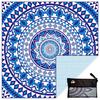 Elite Trend Microfiber Beach Towel for Adults with Bag - XXL 72x72 inch Lightweight Sand Free Quick Dry Towel for Travel, Swimming, Yoga, Camping (Blue Beauty) view 1