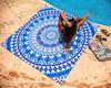 Elite Trend Microfiber Beach Towel for Adults with Bag - XXL 72x72 inch Lightweight Sand Free Quick Dry Towel for Travel, Swimming, Yoga, Camping (Blue Beauty) view 2