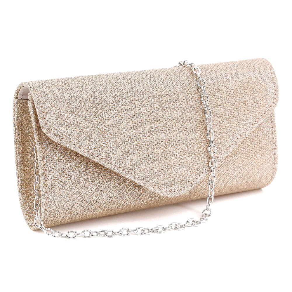 Naimo Womens Paillette Shoulder Envelope Evening Purse Wedding Party Clutch Bag