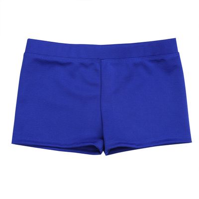 Alvivi Kids Girls Soft Stretch Sports Gymnastic Ballet Dance Shorts V-Front Waistband Boyshort Slim Blue 5-6