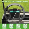 10L0L Golf Cart Steering Wheel Cover for Yamaha G29 & Club Car DS Precedent - 14" Premium Leather Anti-Slip Grip | UV-Resistant & Easy Installation view 4