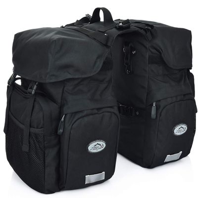 FANWU 50L Bike Panniers Bicycle Commuting Bag Waterproof Saddle Bags with Rain Cover for Bicycle Rear Rack Carrier, Support for Width Less Than 7 inches Bike Rack