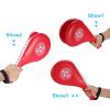 Wbestexercises Taekwondo Pads, 1 Pair Kick Pad Target PU Kick Taekwondo Durable Training Kick Pad Taekwondo Martial Arts Boxing (Red) view 3