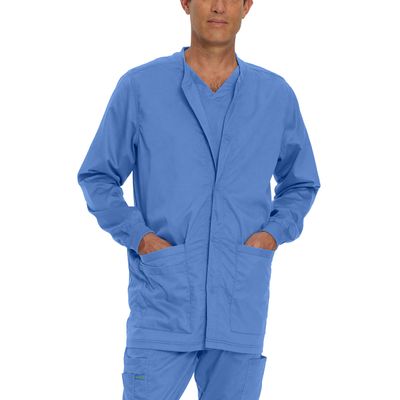 Landau ProFlex Tailored Fit Stretch 3-Pocket Warm-Up Scrub Jacket for Men 3170