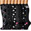 QUXIANG Copper Compression Socks for Women & Men Circulation (8 Pairs) - Best for Running Athletic Cycling - 15-20 mmHg (S/M,Multi 20) view 1